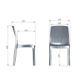 Móveis ao ar livre Cadeira de plástico de cana -de -plástico para refeições